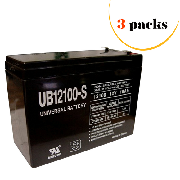 3 packs x Part Number UB12100 Battery Compatible Replacement