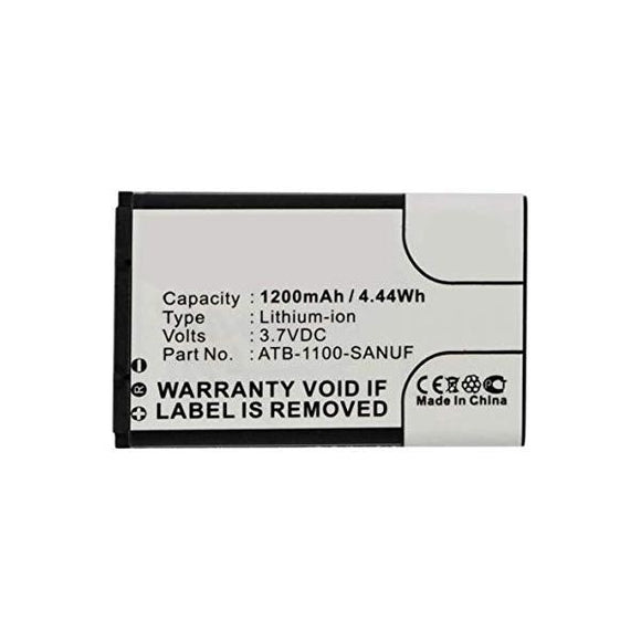 Part Number ATB-1100-SANUF Remote Control Battery Compatible Replacement