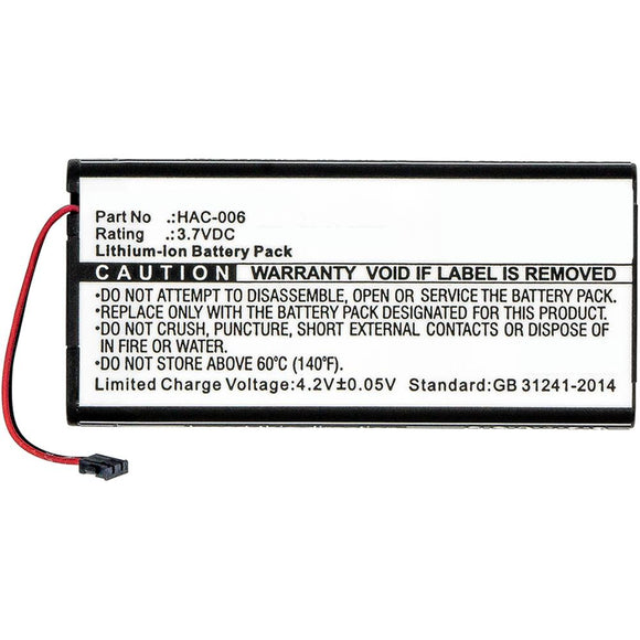 Part Number HAC-006 Playstation battery Compatible Replacement