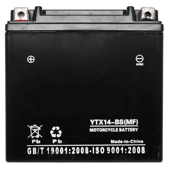 Part number YTX14-BS Battery Compatible Replacement